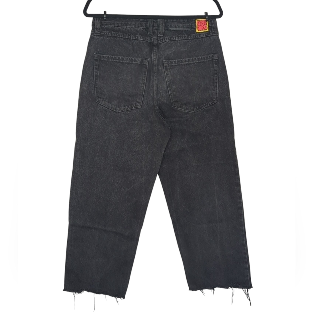 Empyre Relax Loose Fit Raw Hem Jeans Black 30 - Picture 2 of 6